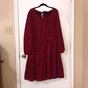NWT. Lane Bryant. Red. “fit and flare” dress SZ 20